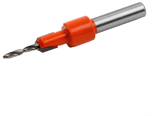 Zilimontt Broca avellanada de aleación dura de 8 mm/10 mm, broca biselada de vástago redondo cónico para carpintería, perforación de precisión y corte suave con ángulo de ápice de 90°, (3 mm x 8 mm)