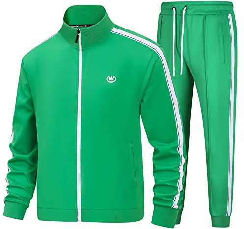 BASICDOT Men's Tracksuits Set Long Sleeve Causal Full Zip Running Sports Sweatsuit for Men 2 Piece Outfits