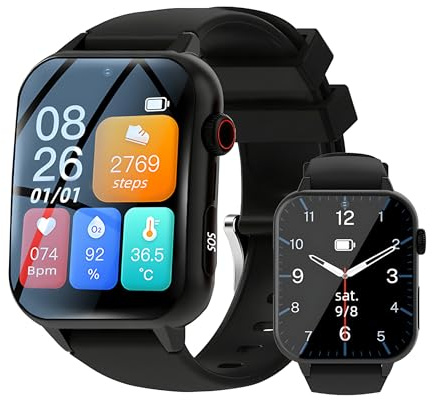 Vexorium Reloj Inteligente 4G para Cuidado de Mayores con SOS, Alerta de Caída, GPS, Aviso de Hora & Asistencia Remota – Diseñado para una Gestión Eficiente de Familias y Cuidadores,Negro