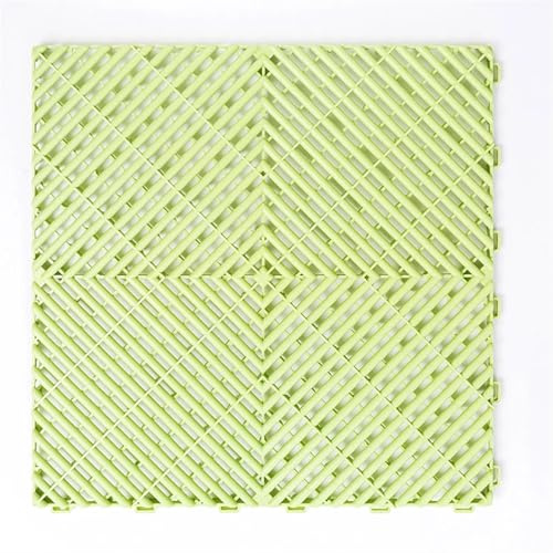 Piastrelle for pavimenti da garage ad incastro, tappetino for autolavaggio, lastra multifunzione, spessore 1,8 cm(Light Green,240pcs)