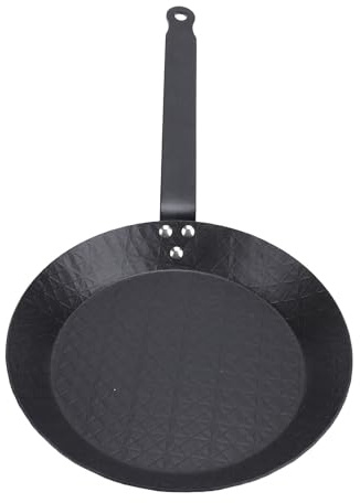 WIHFHGZ Sartén de Acero al Carbono, Antiadherente, 20 cm - Cocción Saludable Sin Humo, Mango Cómodo para Interior y Exterior (28cm)