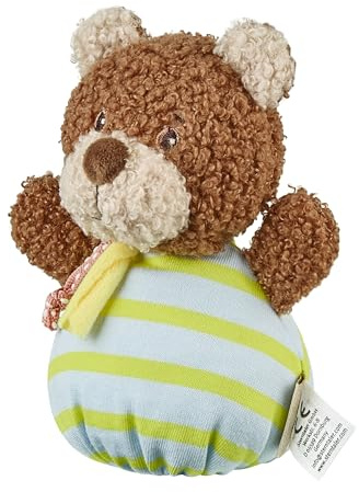 Sterntaler Knuddelsäckchen Bär Bob aus weichem Flausch und Jersey, Babyspielzeug mit Rasselball und Knisterpapier, 13 × 9 × 9 cm – braun