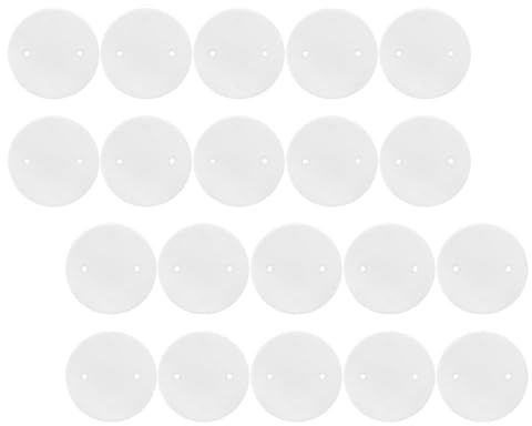 GETAJGHSD Plaque Ronde Vierge en Plastique Blanc Mat 20 Unités pour Cache Fil Plafond et Mur Installation Rapide et Double Application