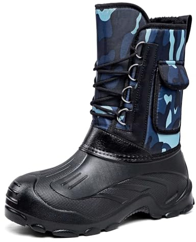 Botas de Nieve de Invierno, Botas de Exterior de Media caña con Aislamiento y Antideslizante para Clima frío, Hombre, cálidas y cómodas para Senderismo y Diario_1