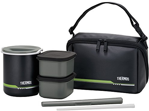 Thermos Thermal Insulated Lunch Box DBQ-502 MTBK Keep Warm Bento(Japan Import)