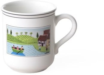 Villeroy und Boch Design Naif Kaffeebecher Kahn, 300 ml, Höhe: 9,1 cm, Premium Porzellan, Bunt