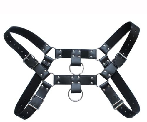 Män Gay Läder Sele Justerbar Sexuell Body Bondage Burbälten Rave Gay kläder