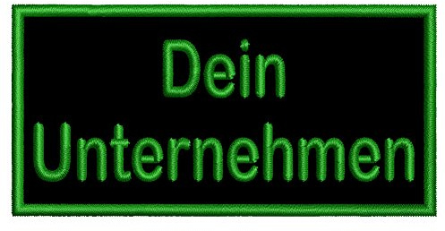 Rechteckiger Aufnäher Rec1 für deinen Wunschtext - viele Farben und Größen (10x5cm) - personalisiert