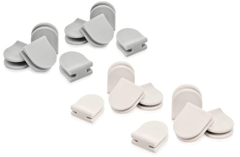 Tescoma 899490 FlexiSpace Raccordi e Piedini, Plastica, Bianco, 15 x 10 x 2.4 cm, 16 Unità