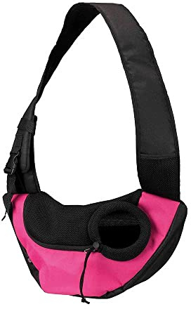 Trixie 28956 Fronttasche Sling, 50 × 25 × 18 cm, pink/schwarz