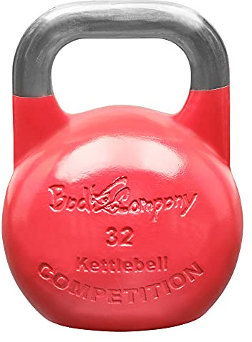 Bad Company Competition Kettlebell, stålhantel, svänghantel för träning i olika viktnivåer, 32 kg