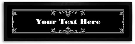 Bang Tidy Clothing Personalised Bar Runner Mat - Novelty Beer Gifts for Home Bars Pubs - Ornate #1