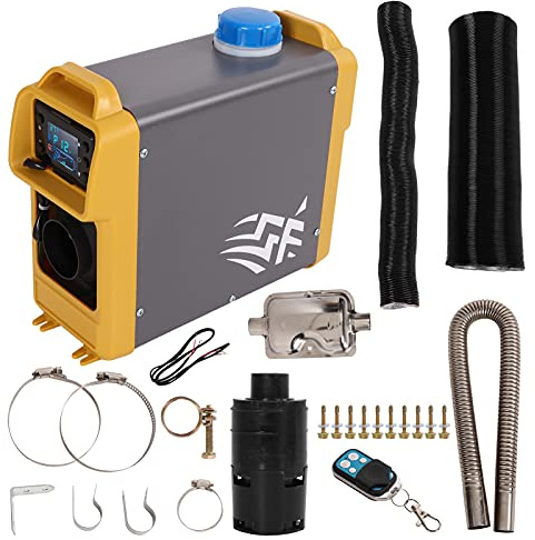 Aérotherme de Voiture, Fydun Chauffage de Stationnement à Air 12V 2KW Outil de Chauffage Rapide à Faible Bruit Avec Télécommande Pour Voiture Camion Bus Camping-cars