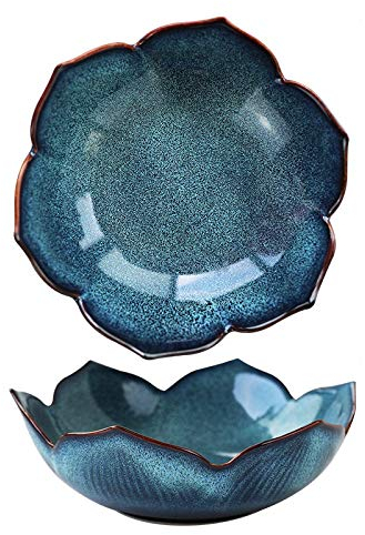 Ensaladera Ceramica Plato Grande Ensaladera De Cerámica Vintage De Arroz Comercial Veteurra For El Hogar (Size : 17cm)