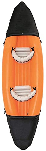 LIOONS Geräumig Aufblasbares Boot Anti-Sonne Verschleißfest Einschließlich Paddel und Kissen Aufblasbares Kajak PVC-Schlauchboot Tragbares Wasserfloß Aufblasbar