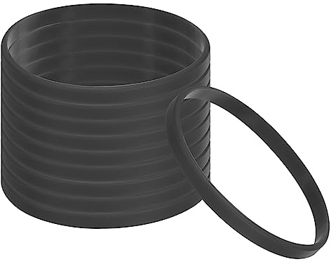 PATIKIL Silicone Bracelets, 30 Pack Colored Rubber Wristbands Blank Stretch Sports Bands for Adults Teen Sports Team Games, Black