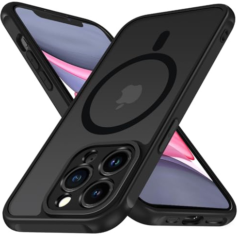 ivoler Magnetiskt fodral för iPhone 11 Pro Max på 6,5 tum, kompatibelt med MagSafe, militärklassat fallskydd, stötsäkert och reptåligt skyddsfodral, tunt, i silikon