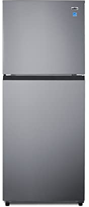 Summit Appliance FF1089PLIM 24 Wide Top Mount Refrigerator-Freezer with Icemaker, 10 cu.ft, Defrost Type, Stainless Steel Look, Frost-free Operation, ADA Compliant, Interior Light (Stainless Steel)
