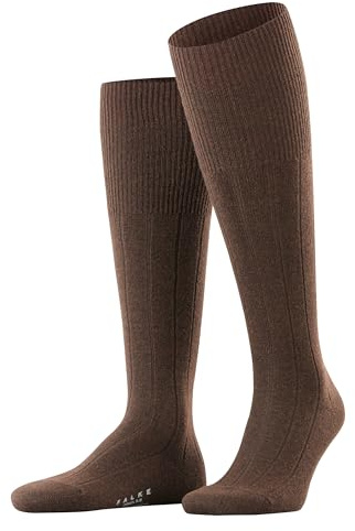 FALKE Lhasa Rib M Kh lana cachemire al ginocchio tinta unita 1 paio, Calzini lunghi Uomo, Marrone Brown 5930, 43-46
