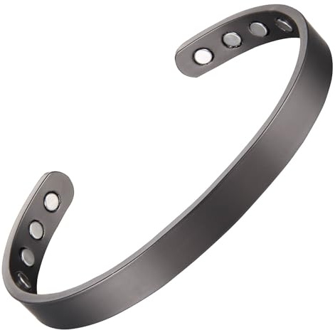 MagEnergy Bracciale in rame per uomini e donne, 99,9% puro rame Bangle 6,8' regolabile con 8 magneti, 17.5 centimeters, Rame