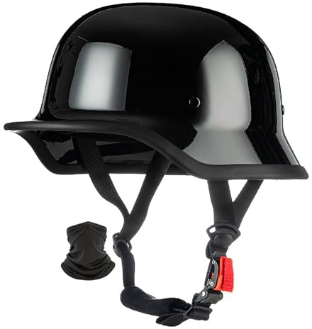 Fahrradhelm Halbschalenhelm Helm Retro Halbhelme Motorradhelm Brain-Cap Halbschale Fahrradhelm Herren Chopper Helm Moped Helm Chopper Helm Für Erwachsene Roller-Helm Damen 57-64cm(B1,2XL(63~64CM))