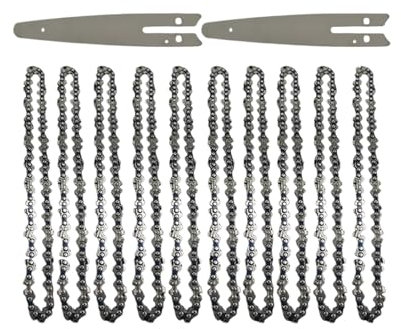 ZSjing Scie électrique 8 Pouces 1/4 LP 45 nœuds 22 Couteaux Chaînes de tronçonneuse Lame de scie à Bois Chaîne de tronçonneuse d'élagage Accessoires de chaîne de tronçonneuse Coupe du Bois