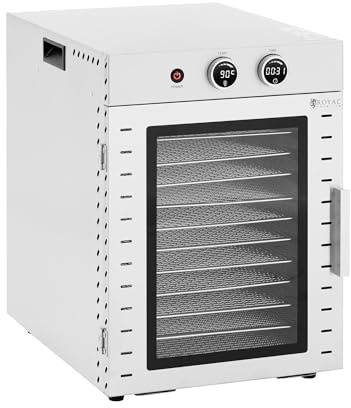 Royal Catering Deshidratador de Alimentos 1000 W con 12 Niveles 40 L Temporizador hasta 24 h 20-90 °C Secador de alimentos Deshidratador de cocina Máquina secadora de comida