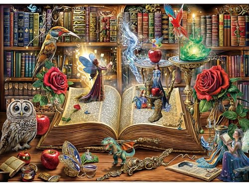 Puzzles 1000 Pieces for Adults jigsaw puzzles for adults 1000 Piece Puzzle Challenging Game for The Whole for Women, Gifts for Men, Theme:Magic Book House
