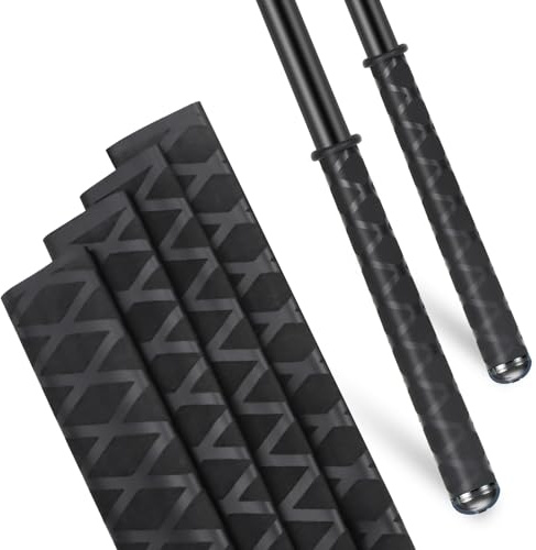 YOUBO Mango de caña de pescar, tubo termorretráctil, antideslizante, aislado, manga de abrasión, longitud: 39 pulgadas, diámetro: 1-31/32 pulgadas (negro)