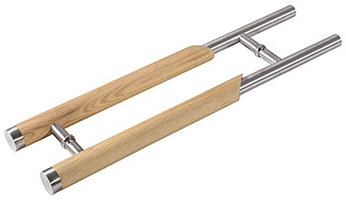 Zuggriff für Holztüren, Massivholz, Edelstahl und Glas, Schiebetürknäufe für Büros, Handlauf für die Haustür von Geschäften, Türbeschläge (Farbe: B, Größe: 1200 mm)