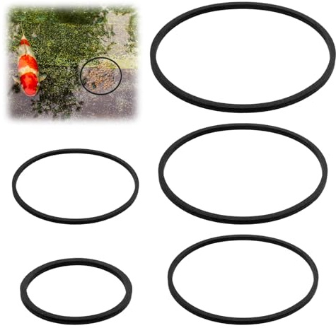 Fish Feeding Ring, 5 Sizes of Reusable Aquarium Feeding Ring Black Washable Aquarium Floating Plant Corral for Keeping Floating Plants in Place