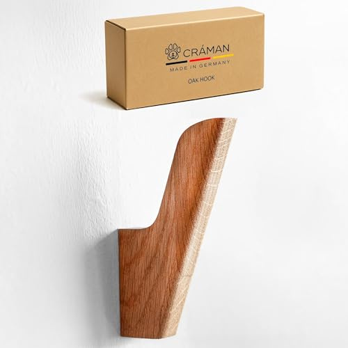 Craman Eichenholz Wandhaken – Moderne Garderobenhaken aus Holz, Wandmontage, Deko für Zuhause, Geschenkidee, N1 Deutschland