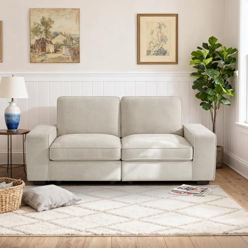 DUANDUAN 185 cm Modulsofa, 2-Sitzer Couch mit Stauraum, für kleine Räume
