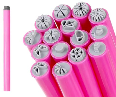 15PCS Nail Art Stamp Pen Set, Nail Stamping Plates, French Tip Stamp | Different Flower Rose Butterfly & Dotting Patterns Stamper Pens for Women Girls Home Manicures, Nails Transfer Pen, DIY Nail
