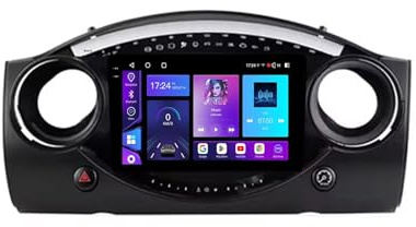Android 15 2 DIN Radio de Coche 9 Pantalla táctil para BMW Mini Cooper 2004-2007 con Cámara Trasera/GPS/4G WiFi/FM/BT/Mandos Volante/Carplay/Reproductor Multimedia(BS40 4+64G)