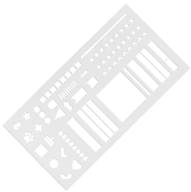 Pochoir de calendrier multifonction pour listes d'objectifs avec surfaces faciles à nettoyer et règle d'alignement des grilles