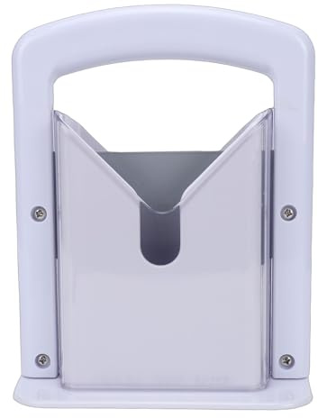 Luocute Cortador de Bagels, Cortador de Pan de Acero Inoxidable con Cubierta de Seguridad Transparente para Cocina Casera, Cortador de Bagels Universal para Muffins y Bollos