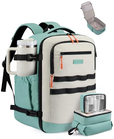 LOVEVOOK 40L Travel Backpack for Women & Men, TSA Approved Carry On Backpack with 3 Packing Cubes, Waterproof Personal Item Bag Fits 17 Laptop, Weekender Essentials Overnight Backpack for Trip