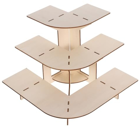 Garneck Présentoir Bois à 3 Niveaux pour Comptoir, Rangement Visible | Montage Facile, Structure à Marches, Usage Maison et Boutique, pour Montres et Bagues