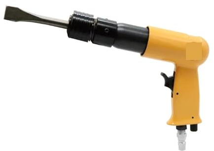 Pistola neumática de mano con autobloqueo y cinceles, incluye 4 cinceles. Herramientas neumáticas
