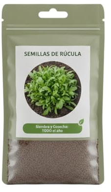 Rúcula Fresca para Cultivo Doméstico – Semillas de Huerto Fácil con Sabor Intenso DECOALIVE