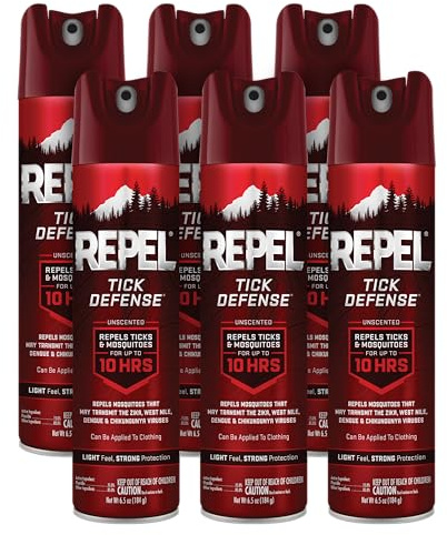 Repel Tick Defense, Aerosol Spray, 6.5-Ounce, Pack of 6