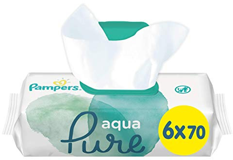 Pampers Baby Wipes Aqua Pure 6 Packs = 420 Wipes