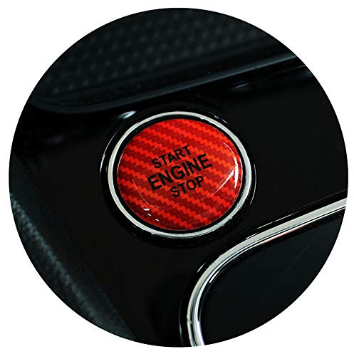 Gel Emblema Start Stop Botón Protectora Pegatinas Keyless Go Carbono Cover Tapa Cubierta