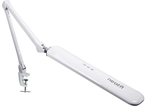 Neatfi Elite HD XL Schreibtischlampe | Für Büro, Studium & Homeoffice (Weiß, 45 CM)