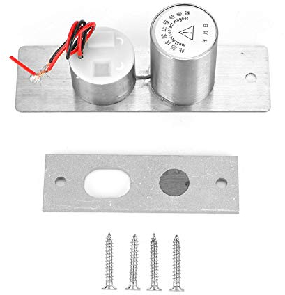 Hopcd Elektrisches Riegelschloss, DC 12V 2-Draht Mini Embedded elektrisches Riegelschloss für Glastür-Sicherheitszugangskontrollsystem, elektrisches Einsteckschloss aus Edelstahl