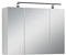 byLIVING Spiegelschrank Spree matt weiß mit Spiegeltüren Hängeschrank mit Soft-Close-Funktion Inkl. LED-Beleuchtung Badschrank mit Stecker- und Schalterdose B 80, H 60, T 20 cm