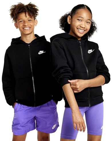 Nike Unisex Kinder Nsw Club Fleecejacke, Black/White, 137 -147 EU