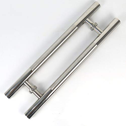 Türgriffe, Rundrohrgriff aus gebürstetem Edelstahl, Glastür, Holztür, Push-Pull-Griff, Türbeschläge, Zubehör, 4 Längen (600 x 400 mm)