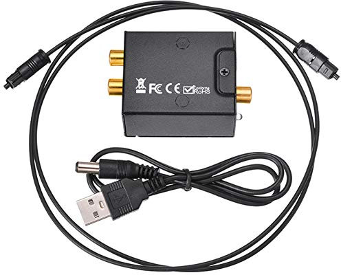 Vklopdsh Digital to Analog Audio Converter Optical Fiber Toslink Coaxial Signal to R/L Audio Decoder SPDIF ATV Amplifier